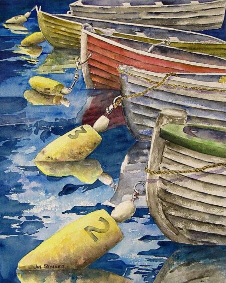 Docked - Painting by Joy Skinner
