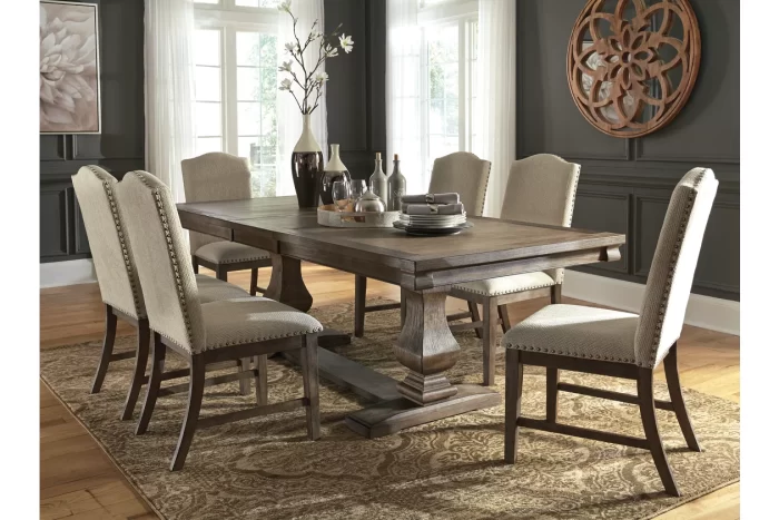Johnelle Dining Table and 6 Chairs with Storage Set
