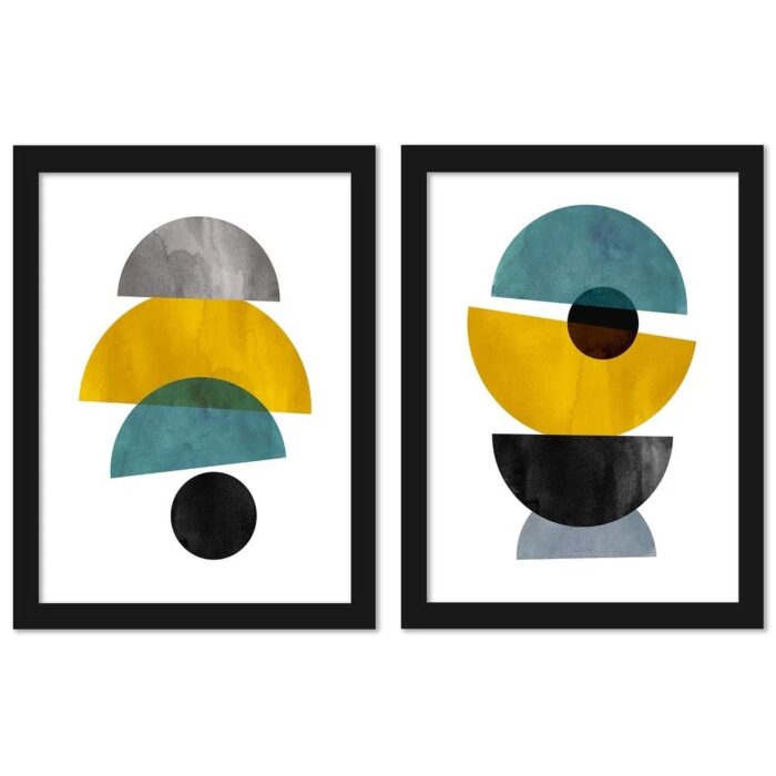 Modern Mid Century Print by Pop Monica - 2 Piece