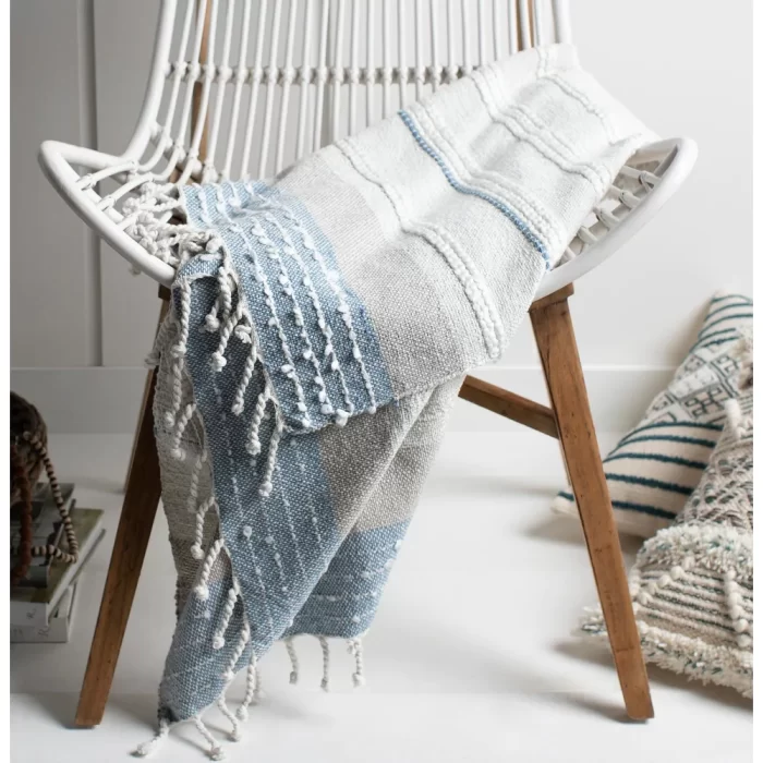 Nita Coastal Hand-woven Blended Cotton Throw