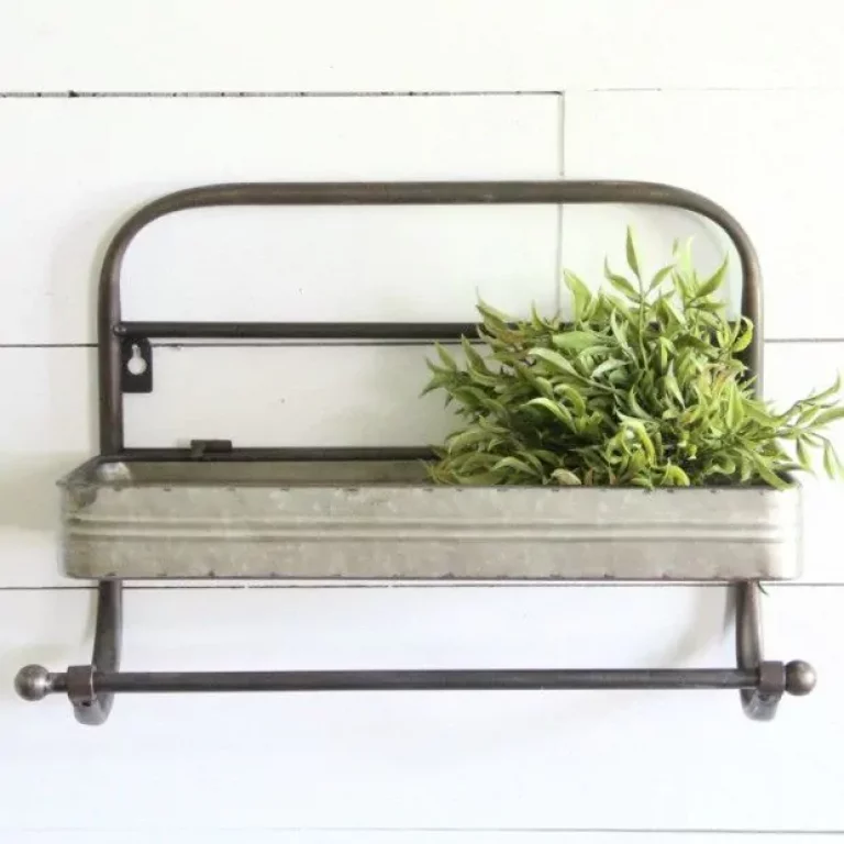 Kitchen Wall Shelf With Towel Rack