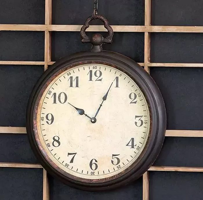 Pocket Watch Wall Clock With Chain