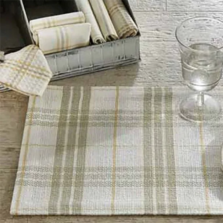 Simply Neutral Farmhouse Plaid Placemats