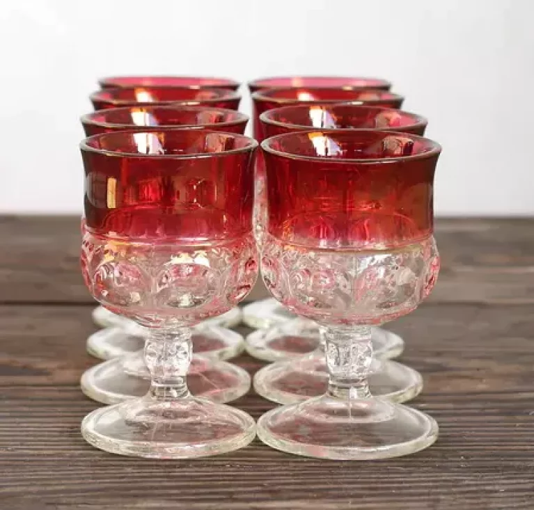 Vintage Glass Goblets - Set of 8