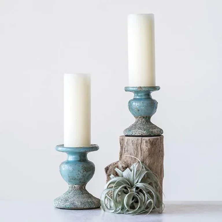 Elegantly Distressed Candle Holders