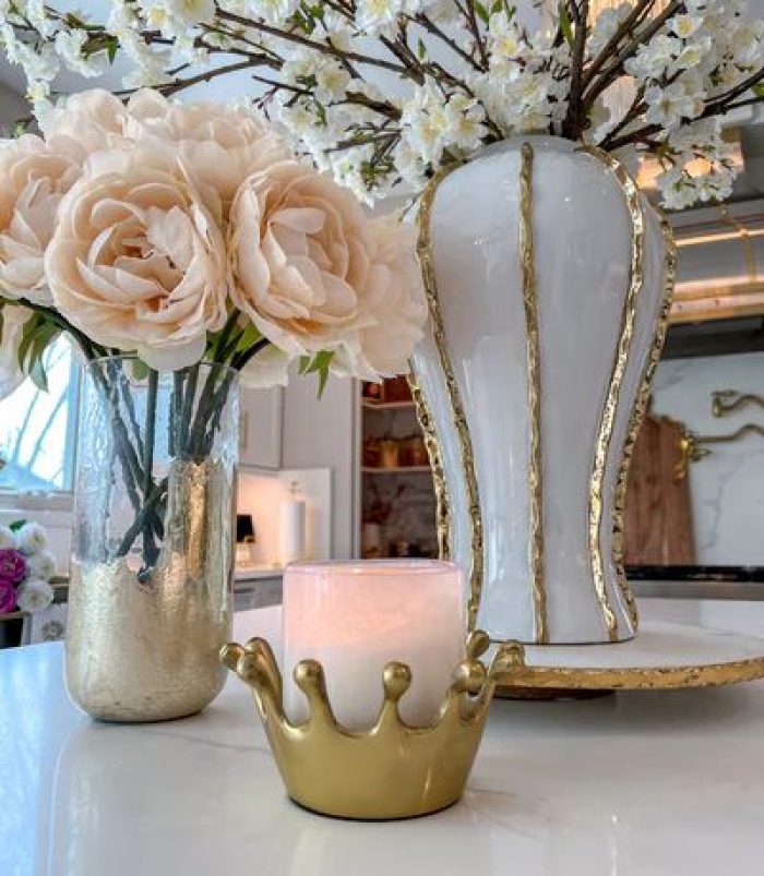 Gold Crown Candle Holder