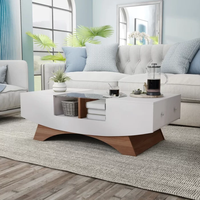 Contemporary 4-shelf Coffee Table