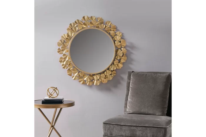 Gold Foil Ginkgo Mirror