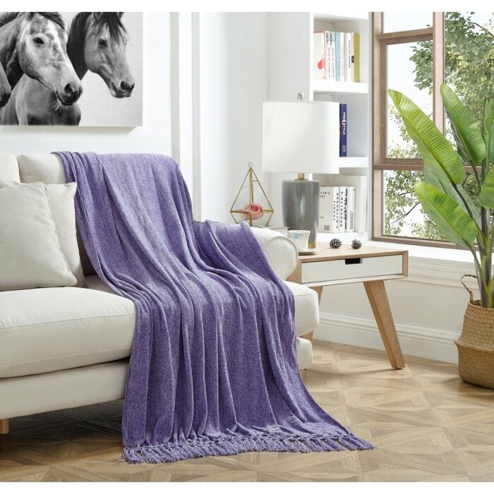 Kinzley Chenille Throw - 10 Colors