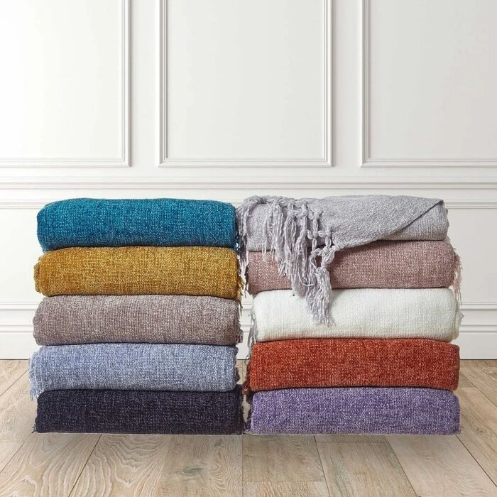 Kinzley Chenille Throw - 10 Colors