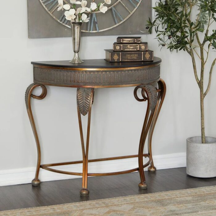 Traditional Half Moon Console Table