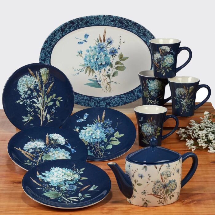 Bohemian Blue 16-piece Dinnerware Set