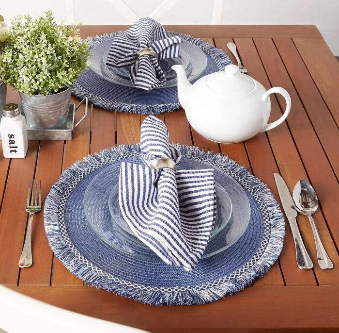 Round Fringed Placemat Set of 6