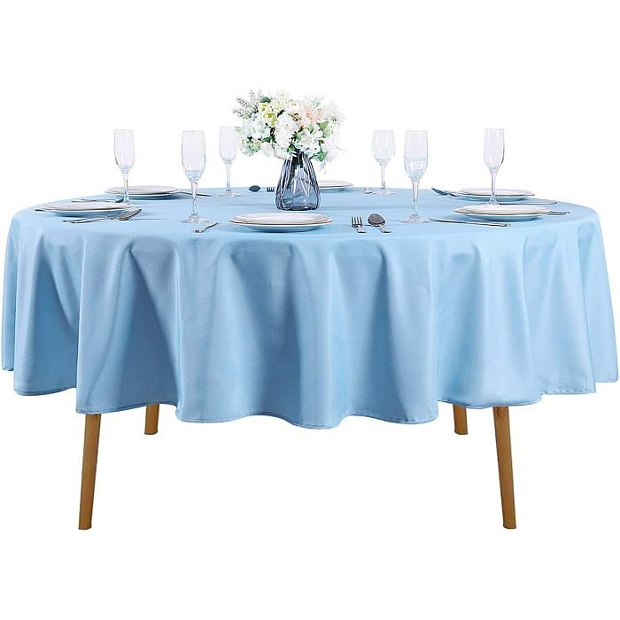 Round Tablecloth Washable Polyester 70 inch