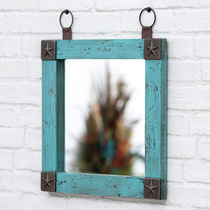Turquoise Lone Star Wall Mirror