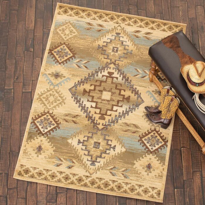 River Spirits Blue Rug Collection