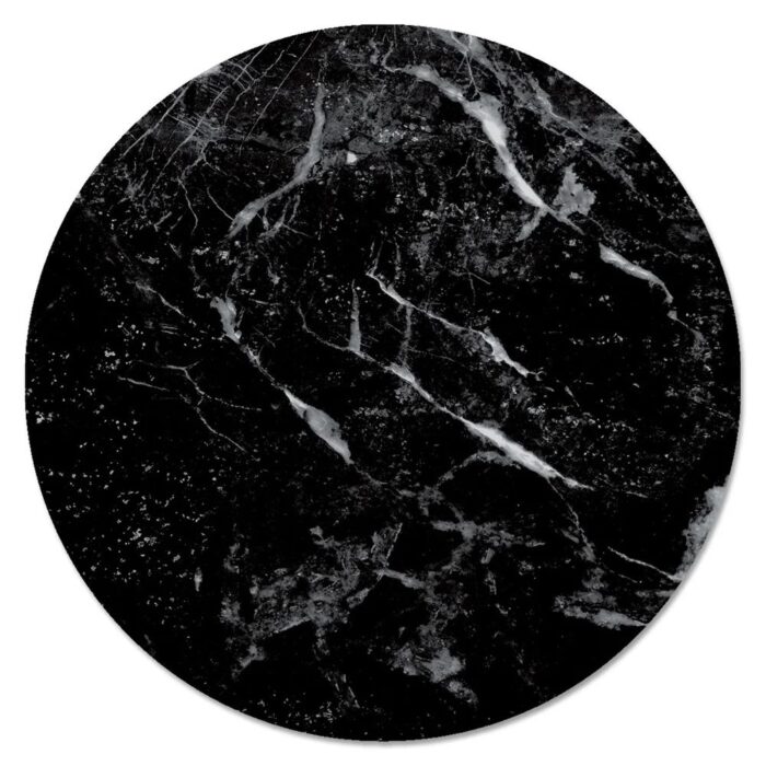 Glass Lazy Susan - Black Marble