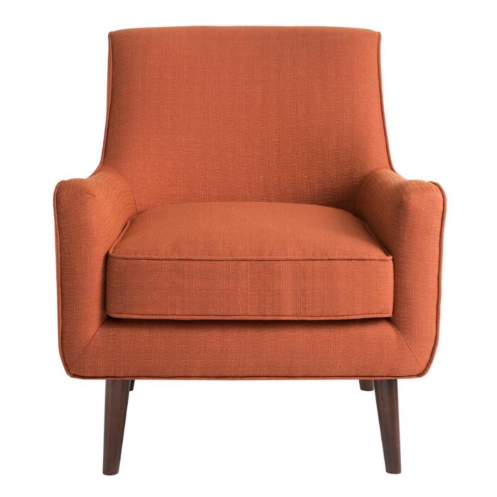 Madison Park Liam Burnt Orange Mid-Century Accent Arm Chair