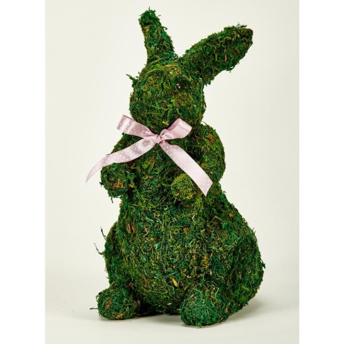 11 in. Tabletop Moss Easter Bunny, Green