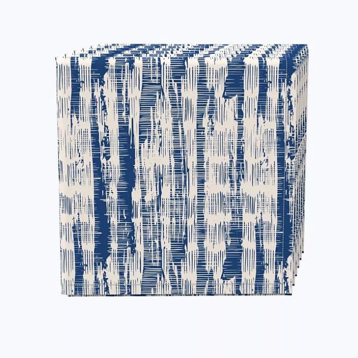 Blue Batik Stripe Table Napkin Set