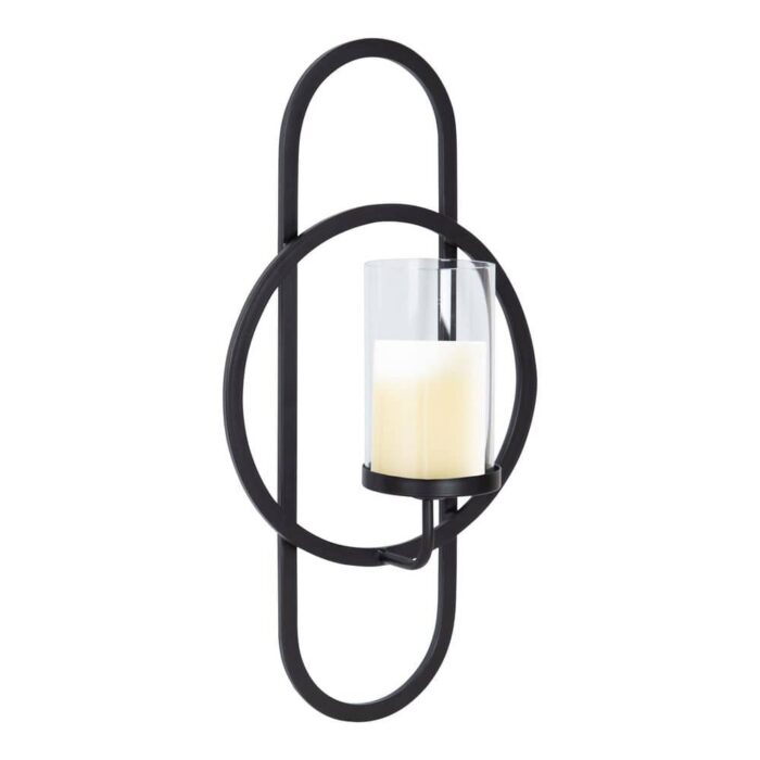 Kate and Laurel Jonas Black Candle Sconce