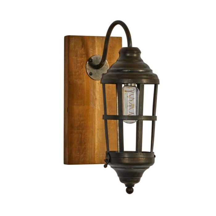 Litton Lane Black Metal Industrial Candle Wall Sconce