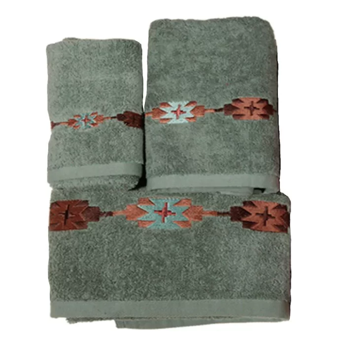 Socorro Embroidered 3PC Towel Set