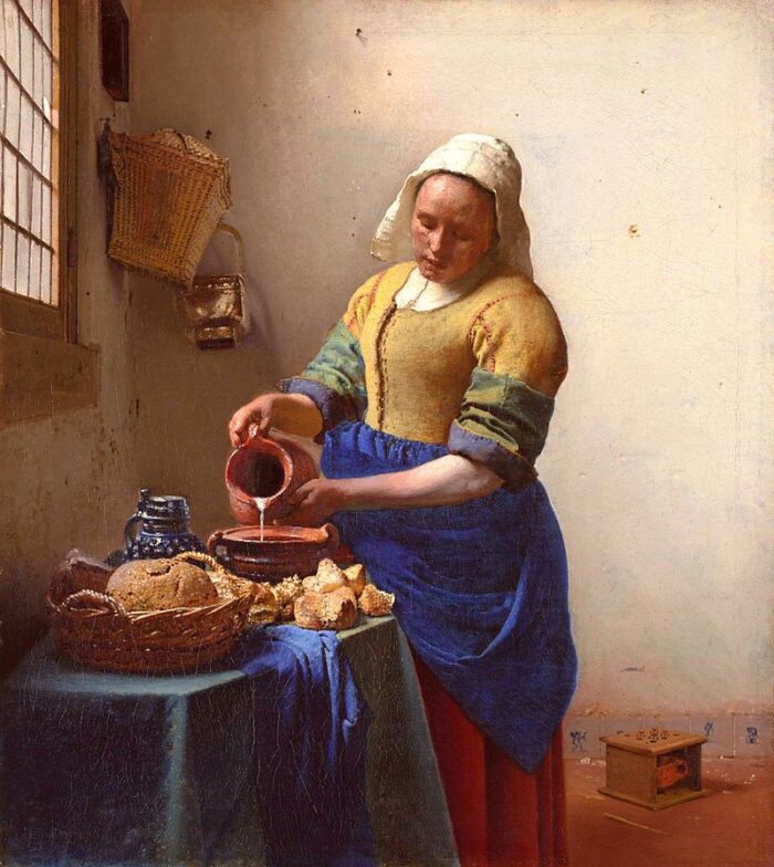 #49 The Milkmaid by Johannes Vermeer