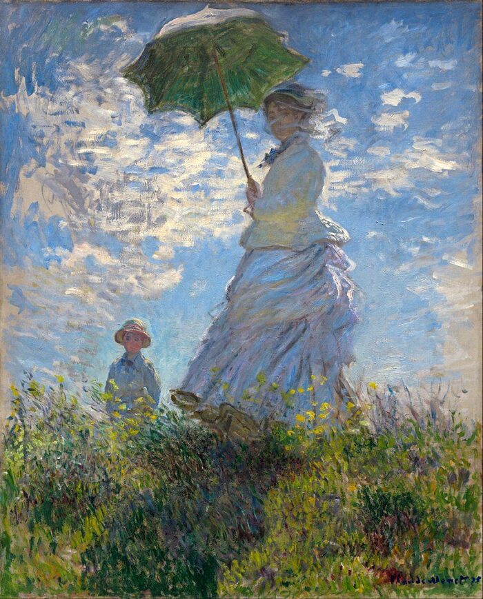 #64 The Walk, Woman with a Parasol by Claude Monet