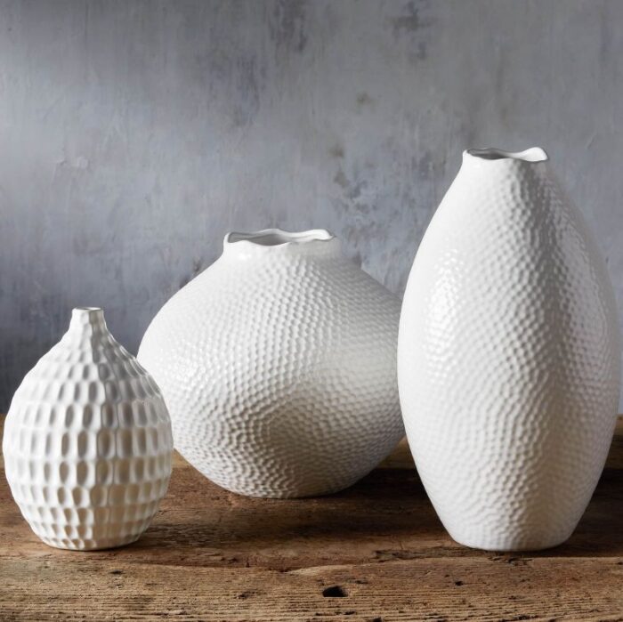 Eva Round Vase in White