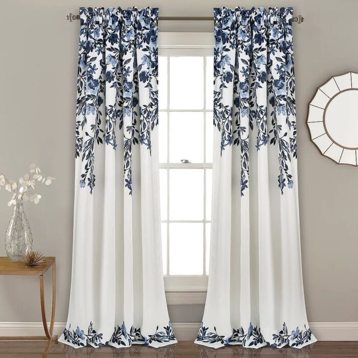 Floral Room Darkening Curtain Panel Pair