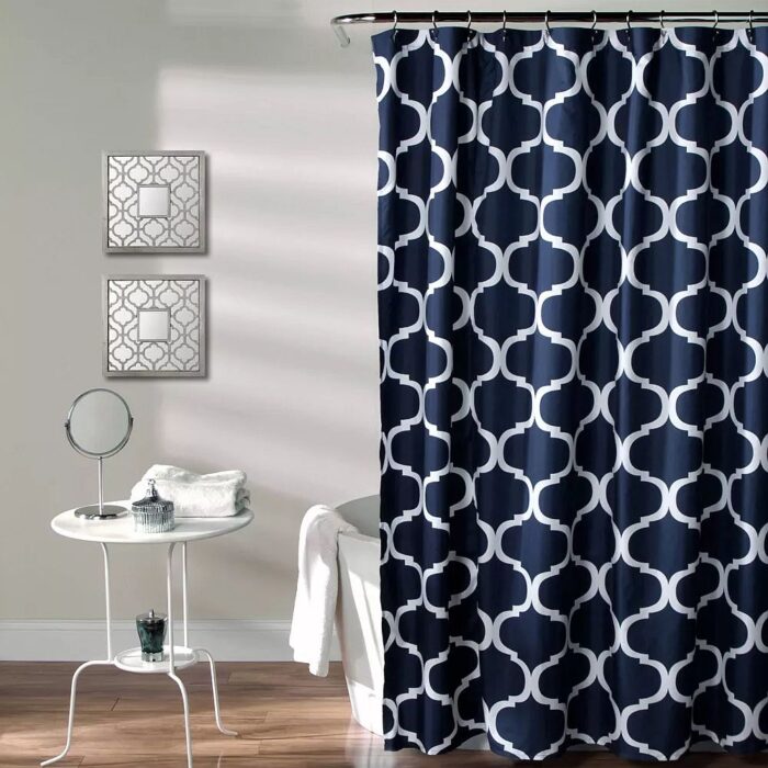 Geo Shower Curtain - Blue