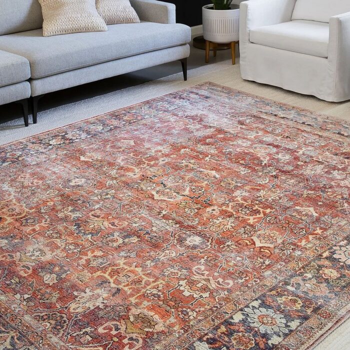 Isabelle Vintage Border Printed Area Rug