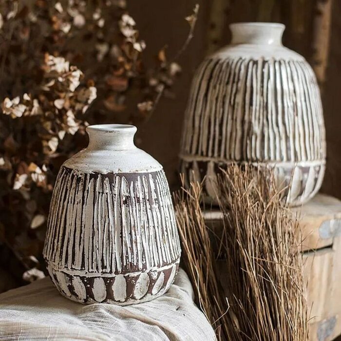 RusticReach Handcrafted Ceramic Pottery Vase