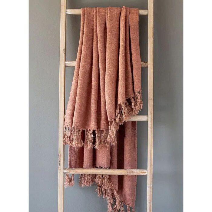 Faded Washed Linen Throw