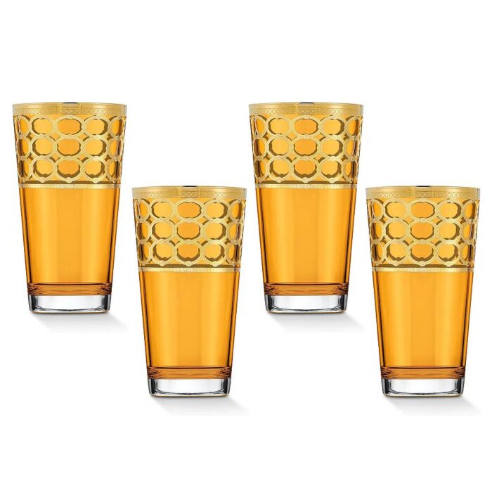 Lorren Amber High Ball Glasses Set