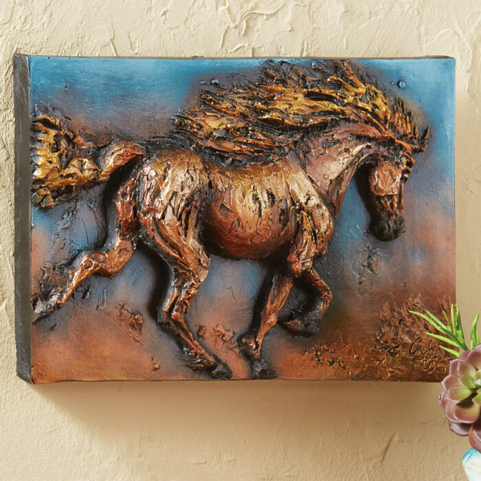 Great Plains Horse 3-D Wall Sculpture
