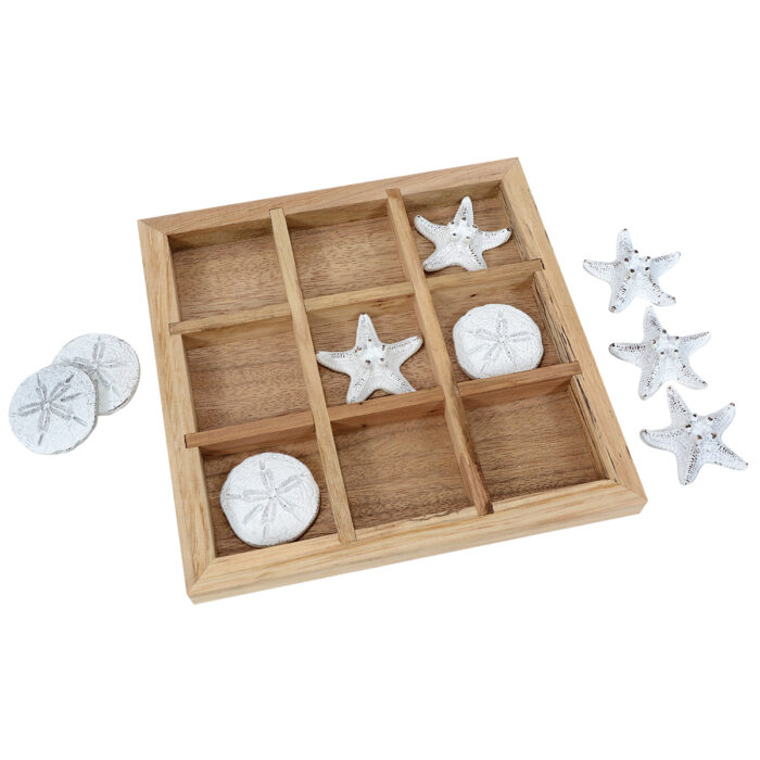 Coastal Starfish & Sand Dollar Tic Tac Toe Set