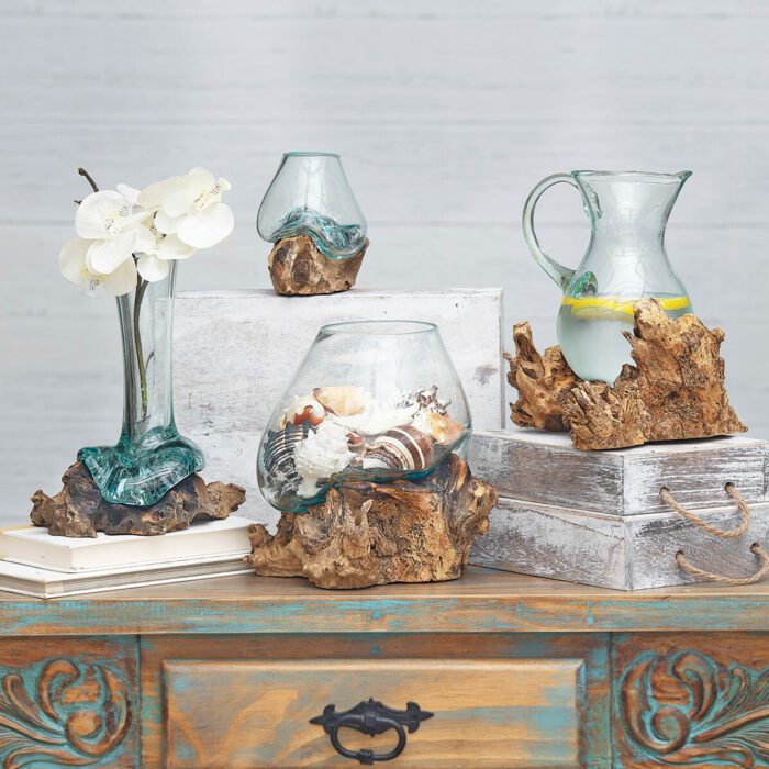 Organic Blown Glass & Root Vases