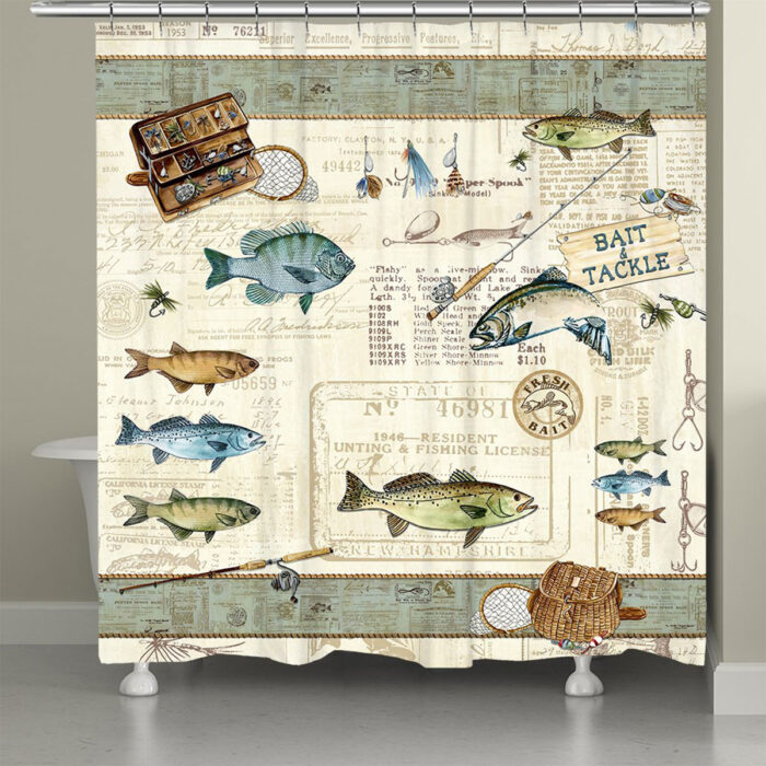 Fishing Lures Shower Curtain
