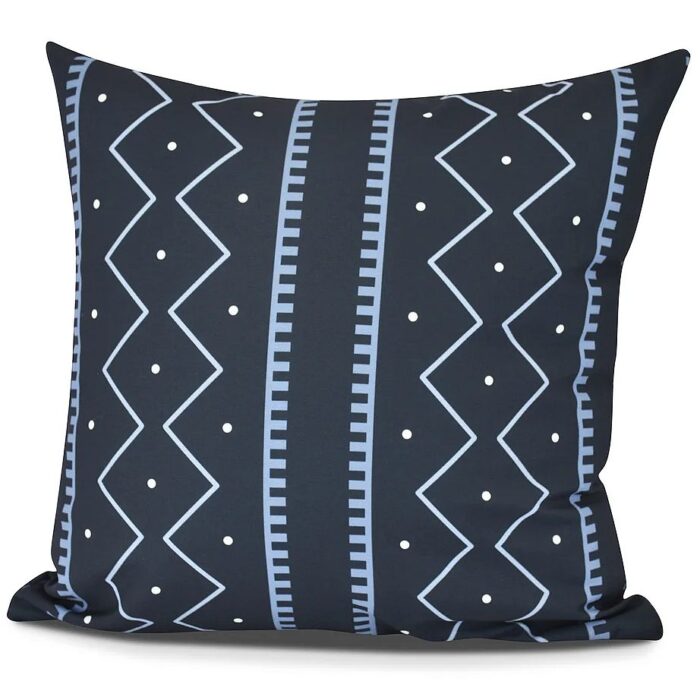 African Mudcloth Geometric Print Pillow