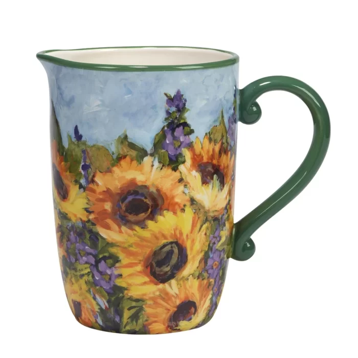 Certified International Sunflower Bouquet 96 oz. Pitcher