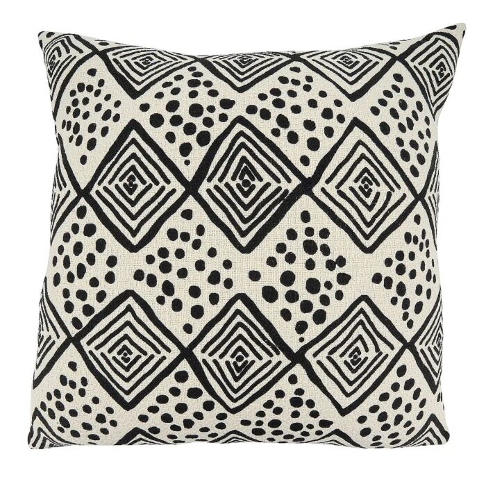 Throw Pillow With African Mudcloth Design