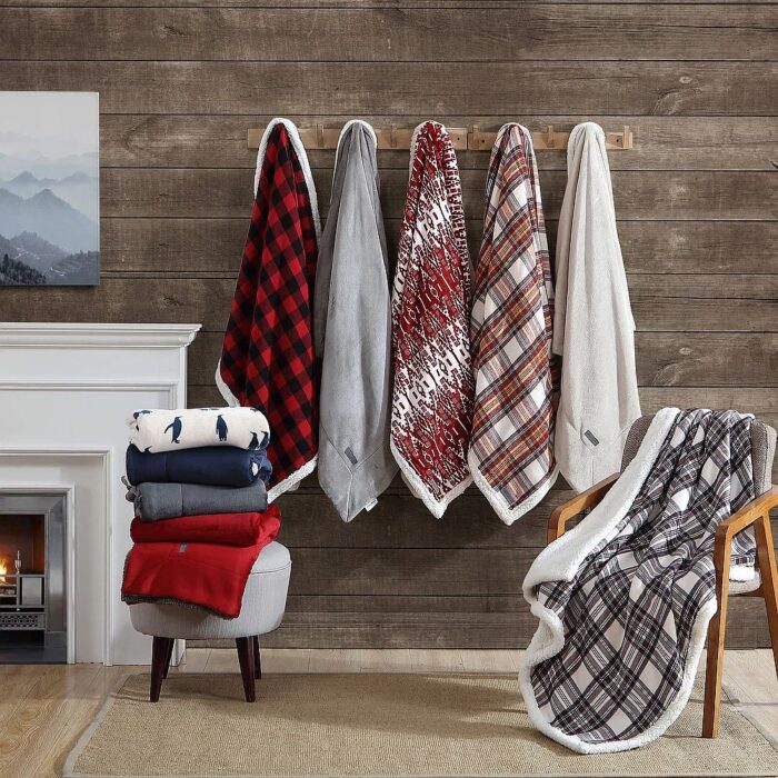 Eddie Bauer Ultra Cozy- Reversible Throw Blankets