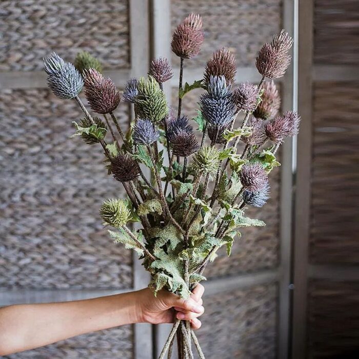 Artificial Thistle Flower Stems 26 in